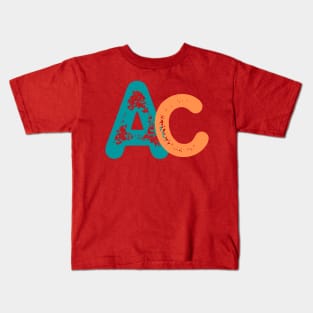 INITIAL AC LETTERS A  AND C Kids T-Shirt